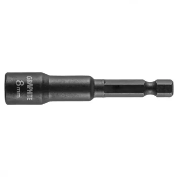   GRAPHITE Șurubelniță pentru șurubelnițe cu impact, hexagonală, magnetică 8mm (56H551)