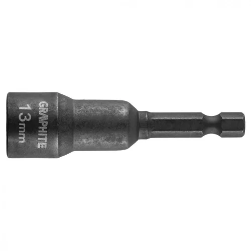 GRAPHITE Șurubelniță pentru șurubelnițe cu impact, hexagonală, magnetică 13mm (56H553)