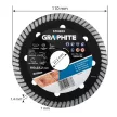 GRAPHITE Disc diamantat, 110x22,2mm, turbo, pentru 58GE138 (57H603)