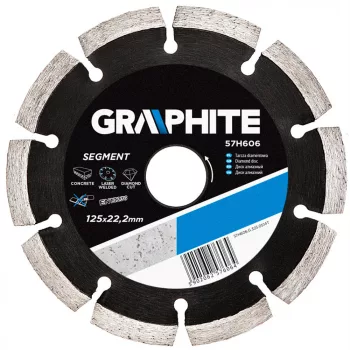 GRAPHITE Disc diamantat 125MM CU SEGMENTE LĂZERI (57H606)