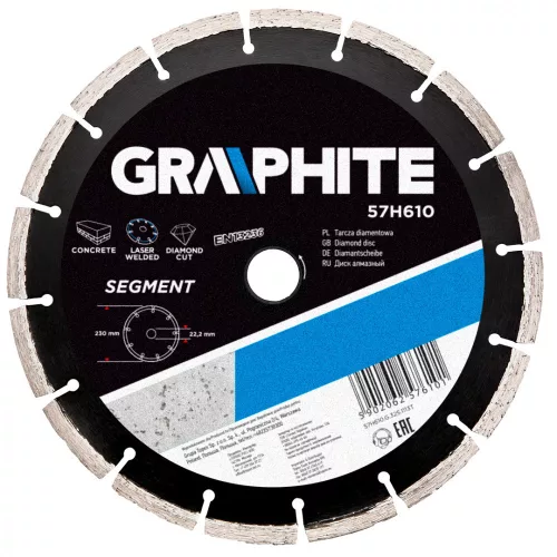 GRAPHITE Disc diamantat 230mm, sudat cu laser (57H610)