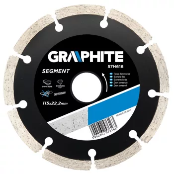 GRAPHITE Disc diamantat 115MM CU SEGMENTE (57H616)
