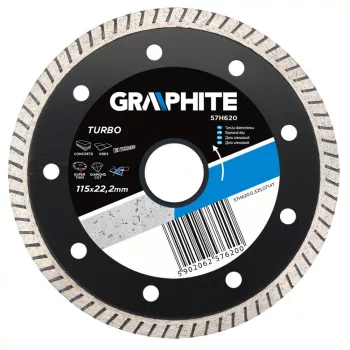 GRAPHITE Disc diamantat 115MM TURBO SUBȚIRE (57H620)