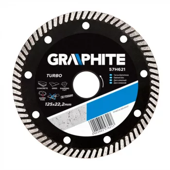 GRAPHITE Disc diamantat 125MM TURBO SUBȚIRE (57H621)