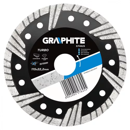 GRAPHITE Disc diamantat 115MM TURBO (57H625)