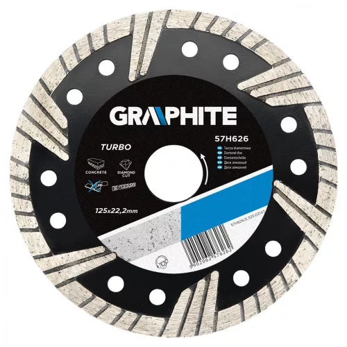 GRAPHITE Disc diamantat 125MM TURBO (57H626)
