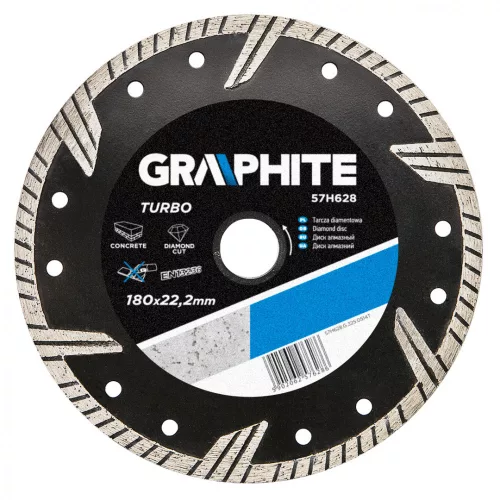 GRAPHITE Disc diamantat 180MM TURBO (57H628)