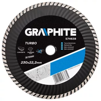 GRAPHITE Disc diamantat 230MM TURBO CU RĂCIRE (57H638)