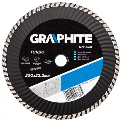 GRAPHITE Disc diamantat 230MM TURBO CU RĂCIRE (57H638)