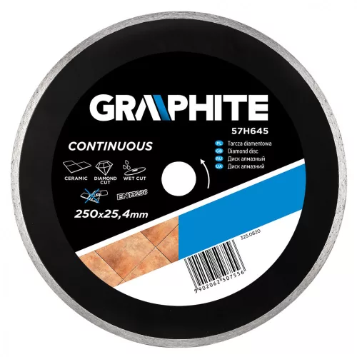 GRAPHITE Disc diamantat 250x25.4mm, continuu (57H645)