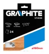 GRAPHITE Pânză de fierăstrău circular cu dinți din carbură, 160x30mm, 24 dinți (57H658)