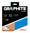 GRAPHITE Fierăstrău circular cu dinți din carbura de tungsten, 216x30mm, 48 de dinți (57H680)