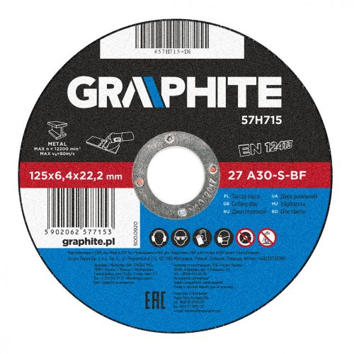GRAPHITE Disc de curățare metal 125X6,4 (57H715)