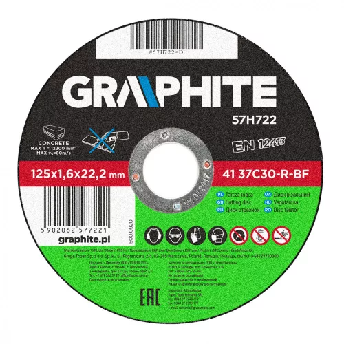 GRAPHITE DISC DE TĂIERE 125X1.6 PIATRA (57H722)
