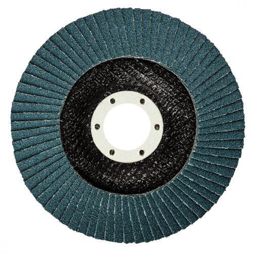 GRAPHITE Disc lamelar de șlefuit 115x22.2mm, K80, zirconiu INOX (57H837)