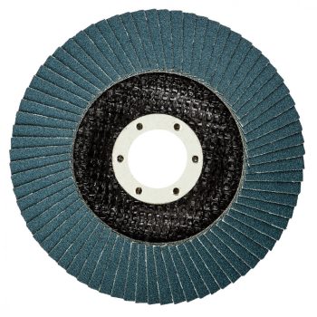   GRAPHITE Disc lamelar de șlefuit 115x22.2mm, K120, zirconiu INOX (57H839)