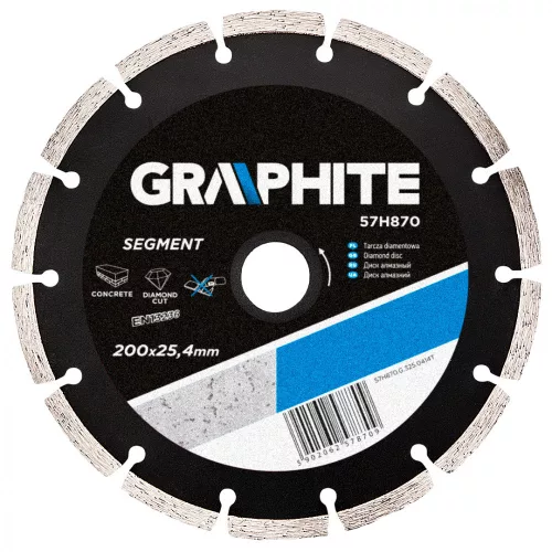 GRAPHITE Disc diamantat 200X25.4 CU SEGMENTE (57H870)
