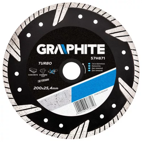 GRAPHITE Disc diamantat 200X25.4 TURBO (57H871)