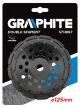 GRAPHITE Disc diamantat de șlefuit 125x5x22,2mm cu segmente duble (57H887)