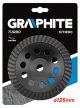 GRAPHITE Disc diamantat de șlefuit 125x5x22,2mm turbo (57H890)