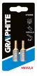 GRAPHITE Bit de șurubelniță IMBUS 2.5, 2 buc (57H966)