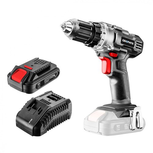 GRAPHITE Şurubelniţă şi maşină de găurit cu acumulator Energy+ 18V, 10mm mandrină rapidă, 2Ah acumulator şi încărcător! (58G000-SET1)