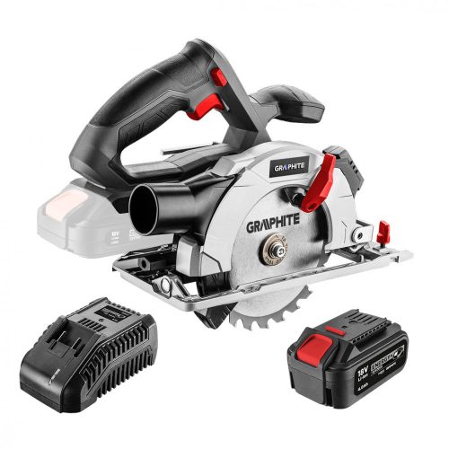 GRAPHITE Feronerie circulară cu acumulator, set, 58G008 + acumulator 4Ah + încărcător, Energy+, 18V (58G008-BC)