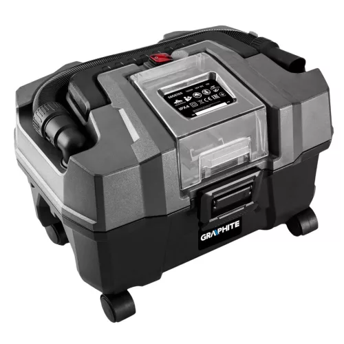 GRAPHITE Aspirator cu acumulator pentru uscat/umed, Energy+ 18V, 150W, colector de praf: 10L, fără acumulator!!! (58GE105)