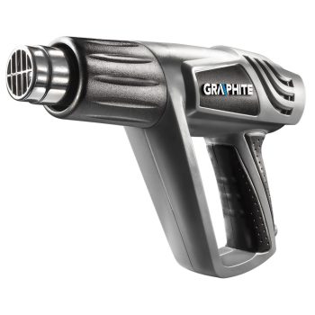   GRAPHITE Pistol de aer cald 2000W, I: 50ºC, II: 350ºC, III: 550ºC, în valiză cu 5 accesorii (59G522)
