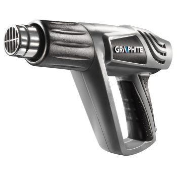   GRAPHITE Pistol de aer cald 2000W, reglator de temperatură I: 25ºC, II: 80-600ºC, III: 80-600ºC, în valiză cu 5 accesorii (59G524)