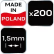 NEO Distanțiere în cruce pentru rosturi - 1.5mm, 200 buc (61-107)