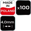 NEO Distanțiere în cruce pentru rosturi - 4.0mm, 100 buc (61-111)