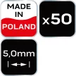 NEO Distanțiere în T pentru rosturi 5.0mm, 50 buc (61-120)