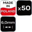 NEO Distanțiere în T pentru rosturi 6.0mm, 50 buc (61-121)