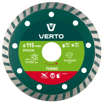 VERTO Disc diamantat 115mm TURBO (61H2T1)