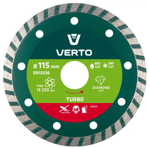 VERTO Disc diamantat 115mm TURBO (61H2T1)