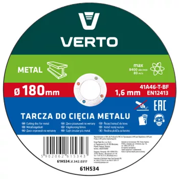 VERTO DISC DE TĂIERE PENTRU METAL 180x1.6x22MM T40 (61H534)