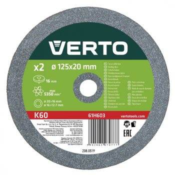 VERTO Disc de polizat 125MM 2 buc. (61H603)
