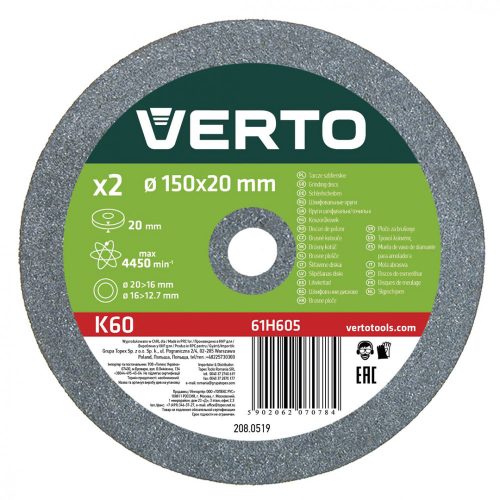 VERTO Disc de polizat 150MM 2 buc. (61H605)