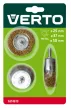 VERTO Set de discuri de sârmă 3bucăți, cu cap de fixare (62H613)