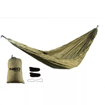   NEO Hamac 330x140 cm, nylon 210T, capacitate maximă 200kg, verde închis (63-124)