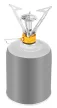 NEO Arzător pe gaz de camping, conform EN417, 123x80mm, diametru maxim al vasului 200mm, greutate 103g, putere 3000W, oțel inoxidabil (63-128)