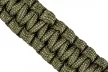 NEO Brățară de supraviețuire 5 în 1: 3.5m paracord (capacitate 250kg), piatră de aprins, busolă, cuțit, fluier, verde, lățime 26mm (63-140)