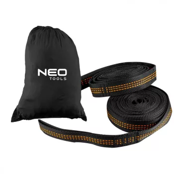   NEO Bretele extensor de hamac 2 buc x 2,5 m, cu ochiuri, capacitate 200kg (63-141)