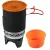 NEO Set de gătit camping 3 în 1: vas din aluminiu, arzător pe gaz, farfurie din plastic (63-151)