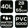 NEO Rucsac impermeabil, PVC, 28x65 cm, 40L (63-162)