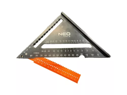 NEO Unghi cu riglă, aluminiu (72-105)