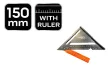 NEO Unghi cu riglă, aluminiu (72-105)