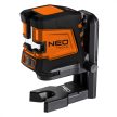 NEO Nivelator laser cu cruce, LASER VERDE!, auto-aliniere, 20m, cu suport magnetic (75-107)