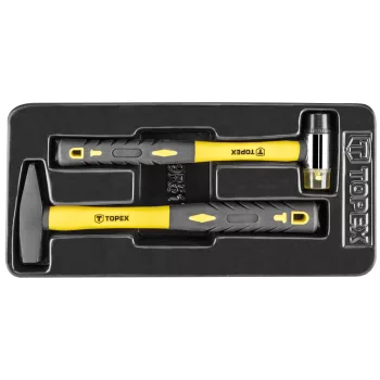   TOPEX Set ciocane, 2buc., cu tavă pentru caruciorul de atelier (79R517)